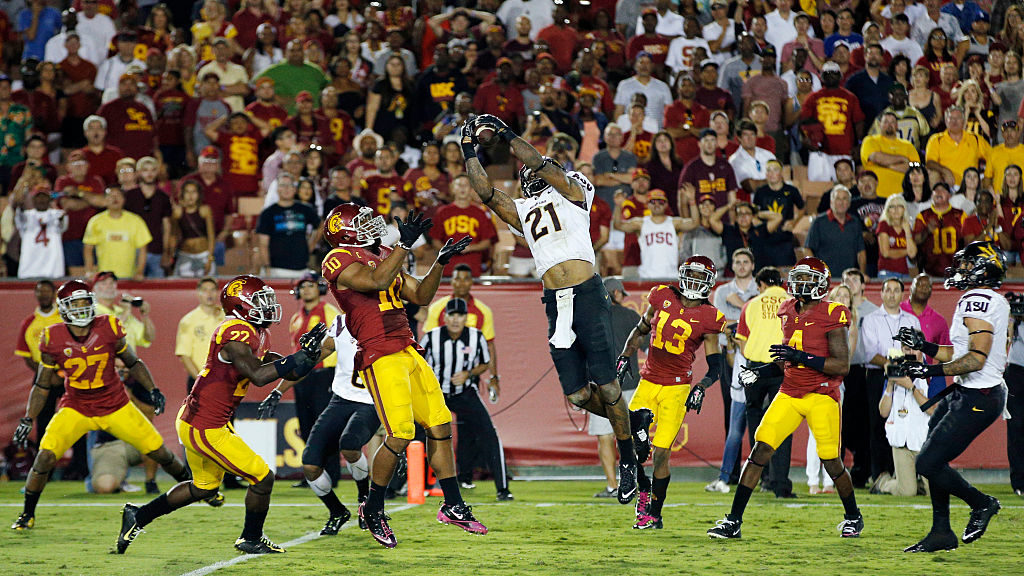 Jaelen Strong catches a Hail Mary, known as the Jael Mary, as time expires to help ASU beat USC...